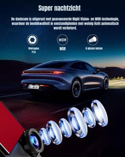 Nexvo® Dashcam Voor en Achter - Dashcam - Dashcam Voor Auto - Zwart - 4cm x 11cm x 5cm — thumbnail 2