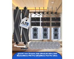 30 stuks Stofzuiger Vervangingsaccessoires, Geschikt voor Dreame X40 Ultra/L40 Ultra /X40 Master/Mova P50 Pro Ultra/Mova P10 Pro Ultra Robot Stofzuiger Reserve Onderdelen, Inclusief Hoofdmotor Zijborstel Hoogrendement Filter Dweil Doek