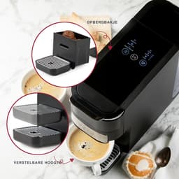 DOMO DO748K 4-in-1 Koffiemachine - Koffiezetapparaat - Koffieautomaat - Nespresso - Dolce Gusto - ESE pods - Filterkoffie - 1,5 L — thumbnail 3
