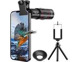 8X Telelens, Krachtige Telefoto Telefoon Lens met Statief, Mobiele Lens Bevestiging Geschikt voor Android & iPhone, Samsung en de Meeste Smartphones