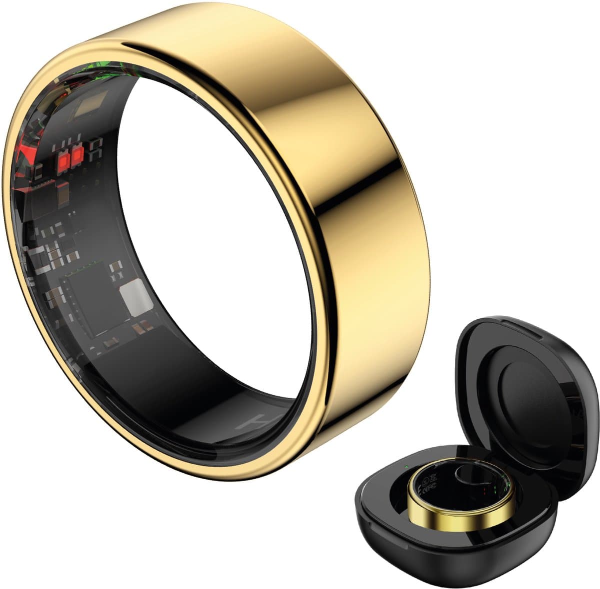 HAALE II Smart Ring met Oplaadcase - Gold - Size 8 — afbeelding 1