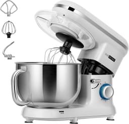 Keukenmachine 5,7 Liter met 10 Snelheden en Pulsfunctie - Kneedmachine met Spatbescherming — thumbnail 1