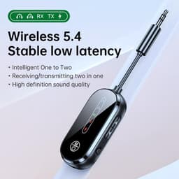 Bluetooth Receiver - 2-in-1 transceiver - Bluetooth 5.4 Zender en Ontvanger - 2-in-1 Audio Adapter - Bluetooth Transceiver - 5.4 draadloze vliegtuigadapter - 3,5 mm AUX - Geschikt voor TV, Laptop, Auto, Tablet & Vliegtuig — thumbnail 5
