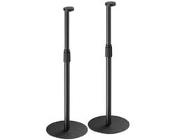 Vloerstandaard set voor Sonos Era 100 en 300 - 2 stuks - Hoogte verstelbaar - Basic - Zwart