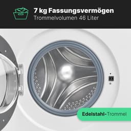 Bomann WA 7175 W Wasmachine - 7KG - 1400 toeren - 15 programma's - Stoomfunctie - Energieklasse A - 10 jaar motorgarantie — thumbnail 15
