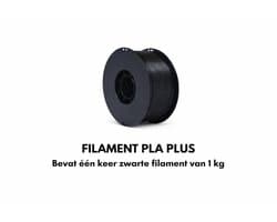 1KG ZWARTE FILAMENT PLA+ 3D Printer Filament 1.75mm 1kg – Hoogwaardig 3D Printing Filament Extra Sterk, Sterk en Flexibel, Anti-Warp, Glanzend, Kleur naar Keuze, Compatibel met FDM Printers, Print Zonder Problemen