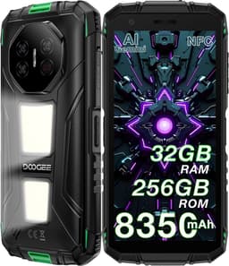 DOOGEE Fire 3 Max Robuuste Smartphone - Gemini AI- 32 GB RAM - 256 GB ROM - 8350 mAh - 5,5 inch - Android 15 - IP68/IP69K Outdoor telefoon - Widevine L1 - OTG - NFC - Groen — thumbnail 1