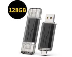ThunderGold USB Stick 128 GB - USB-Sticks - USB C Stick - USB C en USB A - USB 3.0 - Geschikt voor laptops, smartphones en tablets