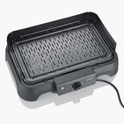 Severin PG 8595 Tafelgrill – 2000 W – Aluminium Grillplaat – Glad & Geribbeld – Zwart — thumbnail 3