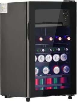 Zubaliya Zwarte Mini Koelkast 76 Liter - Met 6 Liter Vriesvak & Verstelbare Planken - Energieklasse E & Stil (43 dB) - Voor Kantoor En Appartement — thumbnail 3