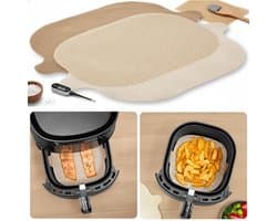 Cheqo® Airfryer Liners - Airfryer Liner - Airfryer Bakmat - Airfryer Mat - Airfryer Mandje Mat - Airfryer Anti Aanbak Mat - Herbruikbare Airfryer Liner - Airfryer Inzet Mat