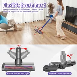 Elektrische Borstelkop Voor Stofzuiger - Compatibel Met Dyson V6 DC58 DC59 DC62 DC74 SV09 - Voor Harde Vloeren En Tapijt - Duurzaam Accessoire — thumbnail 5
