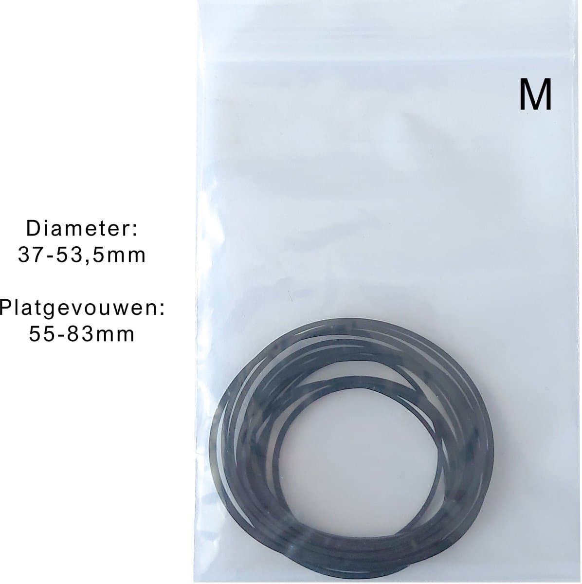 Set van 10 Vierkante Rubberen Aandrijf Riemen / Snaren voor Cassettedecks en Kinderspeelgoed - Middelgroot — afbeelding 1