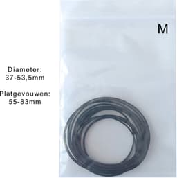 Set van 10 Vierkante Rubberen Aandrijf Riemen / Snaren voor Cassettedecks en Kinderspeelgoed - Middelgroot — thumbnail 1