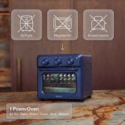 Safecourt 6-in-1 Airfyer oven - 100% PFAS-vrij - 6 programma’s - 80 tot 230 graden - Airfryer, bakken, roosteren, toasten, grillen & opwarmen - Blauw — thumbnail 6