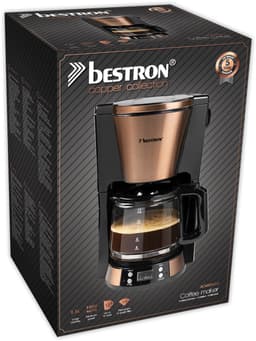 Bestron ACM800CO Koffiezetapparaat – 1,5L – 12 Koppen – Programmeerbare Timer – Warmhoudplaat – Permanentfilter – 1000W – Koper — thumbnail 3
