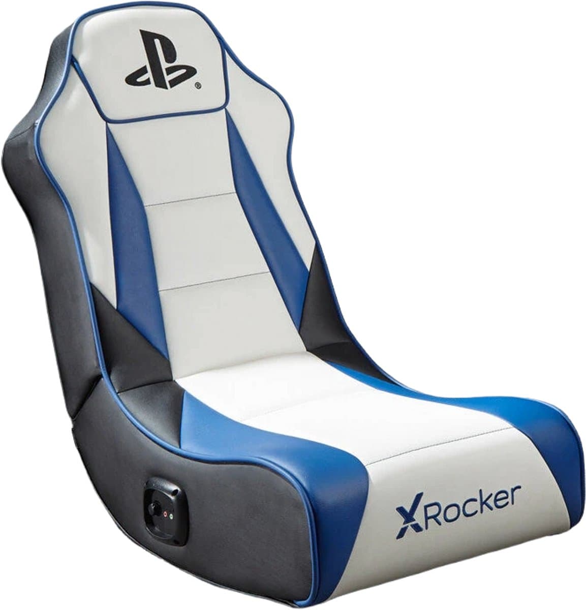 Gamestoel - PlayStation Geist - inklapbaar - 2.0 audio - 2 speakers - floor rocker - wit/blauw (X Rocker) — afbeelding 1