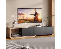 Uittrekbare TV-kast met LED-verlichting en 3 Lades voor Woonkamer - Modern Design