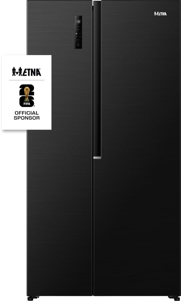ETNA AKV5178ZWA - Amerikaanse koelkast - No-Frost - 178 cm hoog - 544 liter - Energielabel E - Invriesvermogen 10 kg/24u - Geluidsniveau 39 dB - LED Display - SuperCool - FastFreeze - Deuralarm - Interter Compressor - Multi Airflow - Energy Saving — afbeelding 1