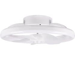 REALITY PAJALA - Ventilator - Wit mat - incl. 1x SMD 22 W - Afstandsbediening - Geintegreerde dimmer - Traploos instelbare lichtkleur - 3 snelheidsinstellingen - Geheugenfunctie via de afstandsbediening - Zomer- en wintermodus — afbeelding 1