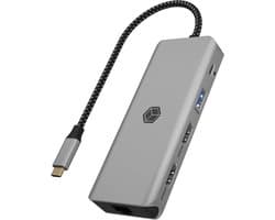 9-in-1 USB-C Dockingstation met Dubbele 4K HDMI, 100W Power Delivery en Gigabit LAN