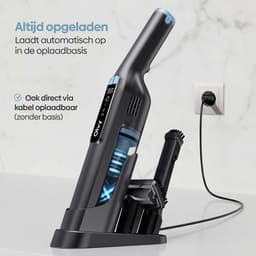 Olvy Kruimeldief PRO - LCD Display - Oplaadstation - 3 Snelheden - 250W - Kruimelzuiger Snoerloos - Autostofzuiger - 22 kPa - Draadloos - Handstofzuiger — thumbnail 3