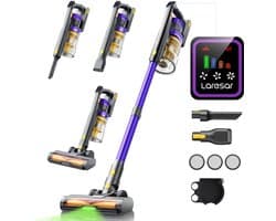 Laresar X11 - Steelstofzuiger Draadloos - Steelstofzuiger Zonder Zak Op Accu - 550W - 55000PA - 2 in 1 - Ook Als Kruimeldief