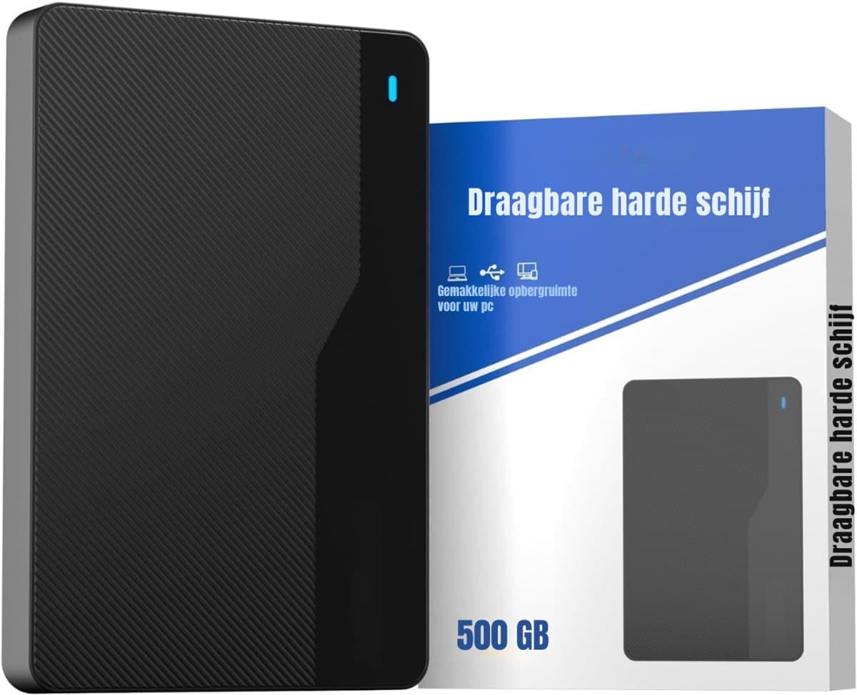 SCH® SSD Externe Harde Schijven - SSD Externe Harde Schijf - Zwart - 14cm x 9cm x 3cm — afbeelding 1