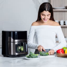 Black & Decker BXAF6500E Enkel 6,5 l Vrijstaand 1600 W Friteuse met weinig vet Zwart, Grijs — thumbnail 3