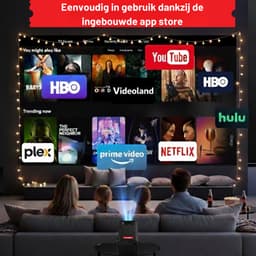 STOBE® Mini Cinema - Draagbare Mini beamer - Alles in één TV beamer - Mini projector geschikt voor smartphone Iphone en Andoid - 4K support - Ultra HD - WIFI - Bluetooth — thumbnail 3