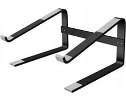 Laptopstandaard - Aluminium Macbook Tafel - Computer verhoger voor bureau - Laptop houder compatibel met 10 tot 18 inch - Zwart