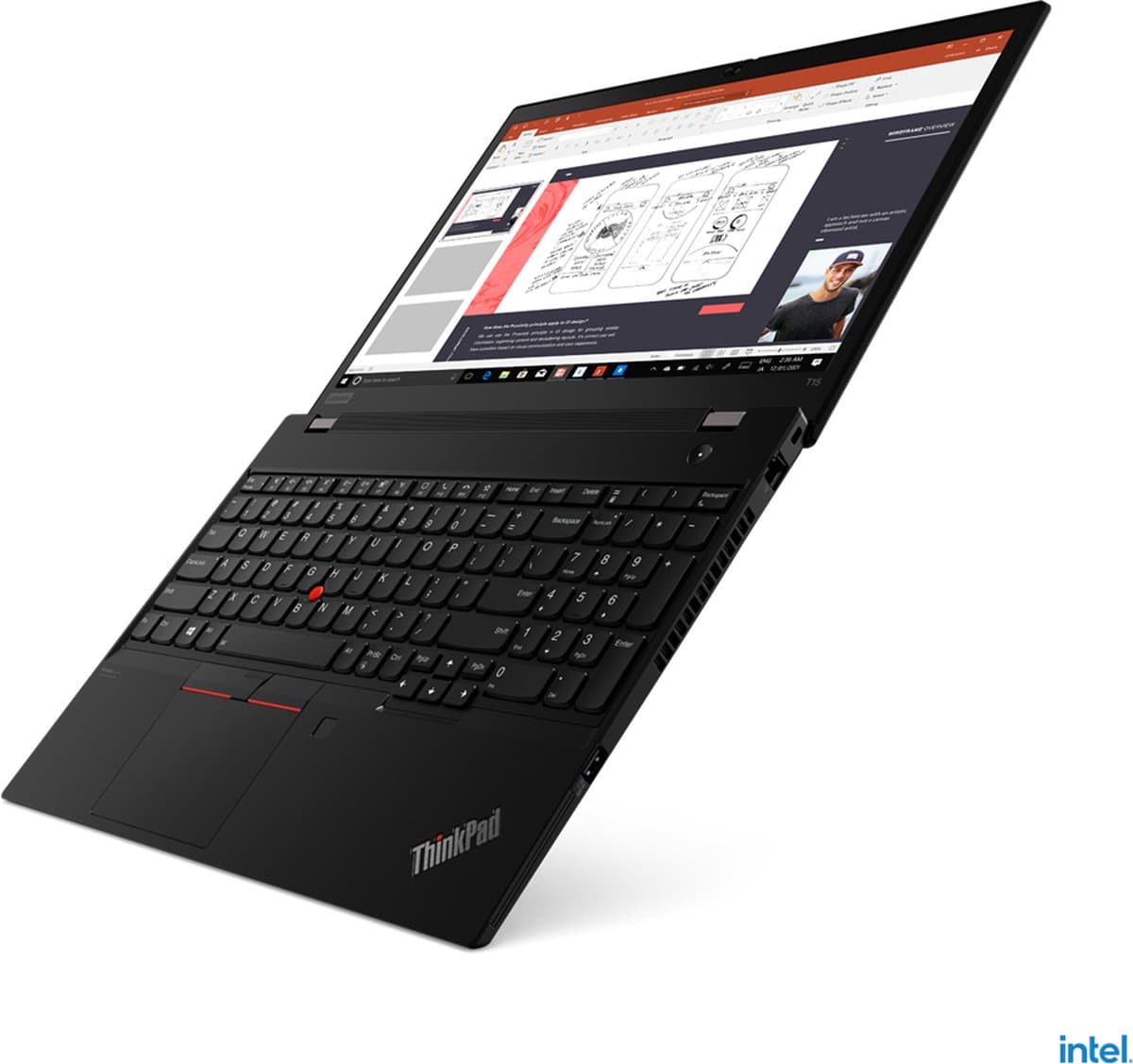 Lenovo ThinkPad T15 Gen 2 Intel® Core™ i5 i5-1135G7 Laptop 39,6 cm (15.6") Full HD 8 GB DDR4-SDRAM 256 GB SSD Wi-Fi 6E (802.11ax) Windows 10 Pro Engels Zwart — afbeelding 1