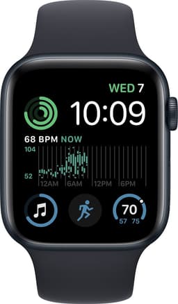 Apple Watch SE 2022 - Smartwatch heren en dames - 44 mm - Middernacht Aluminium — thumbnail 1