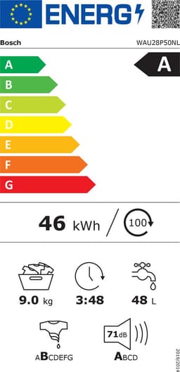 Bosch WAU28P50NL - Serie 6 - Wasmachine - Energielabel A — thumbnail 2