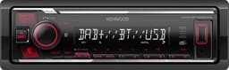 Kenwood KMM-BT408DAB Bluetooth autoradio - inclusief DAB+ antenne - Rood — thumbnail 1