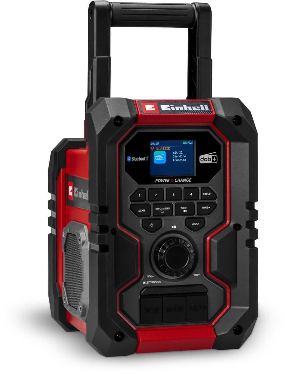 Einhell Accu Radio TE-CR 18 Li DAB+/FM/BT Solo - Power X-Change- 18V/Li-ion - 2x10 W luidspreker - DAB+ - Bluetooth/AUX/USB - Automatische zenderzoekfunctie - Verlicht TFT-display - Excl. accu en lader — afbeelding 1