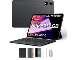 Blackview MEGA 3 Tablet - Android 15 - 12.1 Inch - 36GB RAM - 256GB ROM - Met Toetsenbord - Dual 4G LTE - 8800mAh - 13MP+50MP Camera - Grijs