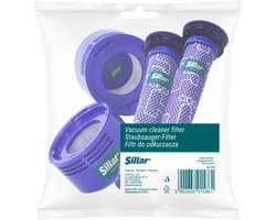 Sillar, set filters voor stofzuiger, voorfilter en HEPA-achtermotorfilter, vervanging, geschikt voor Dyson V8 V7 stofzuiger, reserveonderdelen filter, accessoireset, 4 stucks