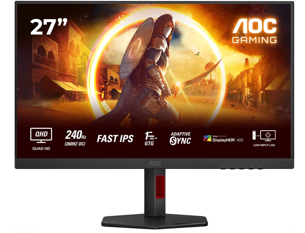 AOC G4 Q27G4ZR - QHD Gaming Monitor - 27 inch - 240Hz - 260hz OC - 27 inch — afbeelding 1