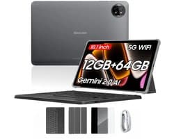 Blackview Tab 20 WiFi Tablet - Met Toetsenbord - 10 inch - 12GB RAM - 64GB ROM - Android 15 - 6600mAh - OTG - FM - Grijs