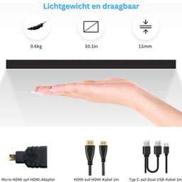 DailySupplies® Portable Monitor - Draagbare Scherm - 10.1 Inch — thumbnail 4