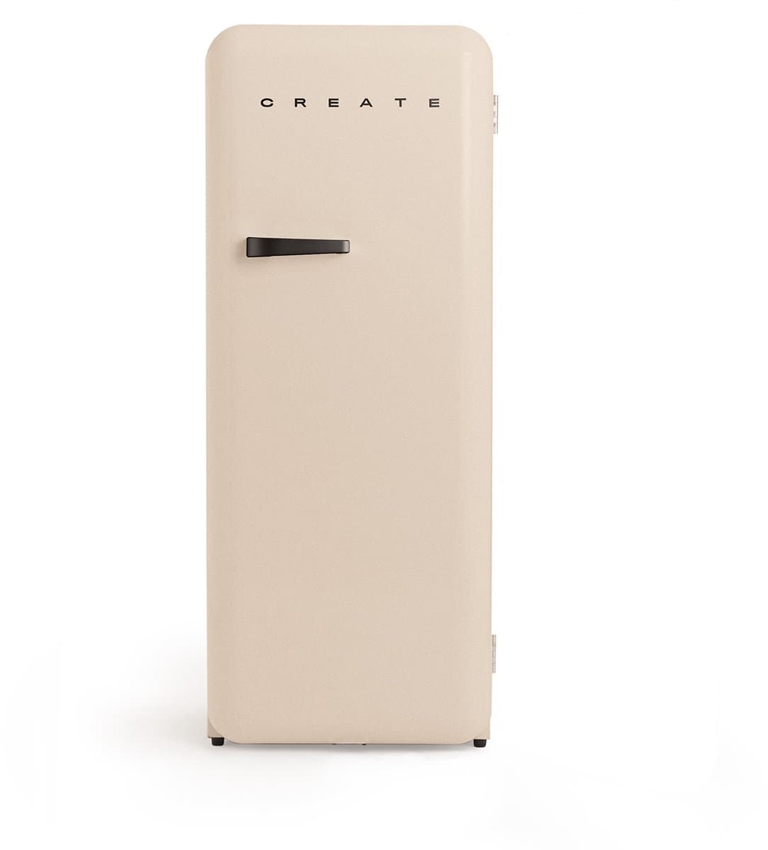 CREATE - Koelkast in retrostijl - Zand - Handvat Zwart - FRIDGE RETRO 281L — afbeelding 1