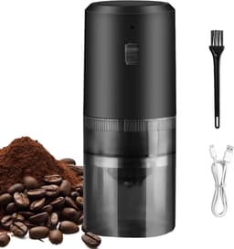 Koffiezetapparaat - Koffiemolen - Draagbare koffiemachine - Koffiezetapparaat met maalfunctie - Lichtgewicht en eenvoudig - Zwart — thumbnail 1