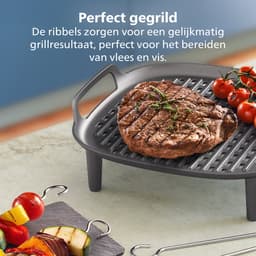 Philips Grill Set Airfryer Accessoire - HD9959/00 - Geschikt voor Philips - Grillplaat met 6 spiesen — thumbnail 7