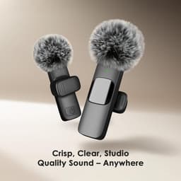 Draadloze Microfoon - 2 Stuks - Microfoon Draadloos - Dasspeld Microfoon Draadloos - Microfoon Bluetooth - Lavalier Microfoon - Geschikt Voor Alle Telefoons - Lavalier - Microfoons - Plug & Play — thumbnail 2