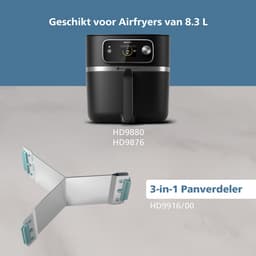 Philips 3-in-1 Panverdeler Airfryer Accessoire - HD9916/00 - Geschikt voor Philips — thumbnail 8