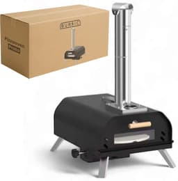 Burnic pizzaoven Prato voor buiten - Pizzaovens - Hout Gestookt - Inclusief Schoorsteen - ø 33 cm - Draagbaar en Opvouwbaar - Tot 500°C — thumbnail 4