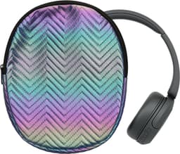 kwmobile Hoes voor Sony WH-CH520 / WH-CH510 / MDR-ZX110 Tas – Case voor Headset van Metallic Kunstleer en Nylon – meerkleurig — thumbnail 2