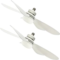 Bovista Plafondventilator - Met Verlichting - Plafond Ventilator - Met Lamp - Plafonniere Met Ventilator - Met Licht - Wit - 52cm - 2 Stuks — thumbnail 1