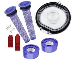 Dyson V7 en V8 Reparatie- en Onderhoudsset (Filters, Stofbakdeksel, Ontgrendelknoppen, Plus.Parts® alternatief voor 965661-01 / 967478-01)
